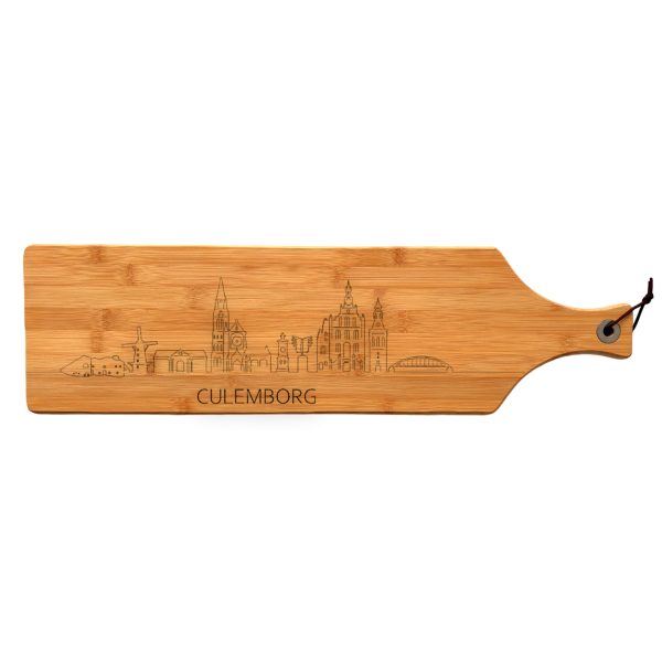 serveerplank met skyline van Culemborg