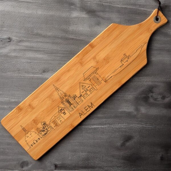 Serveerplank met skyline van Alem 3