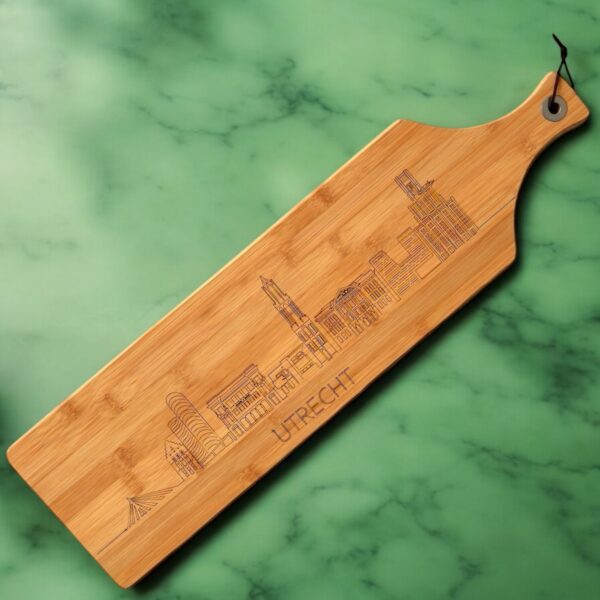 Serveerplank met skyline van Utrecht 2
